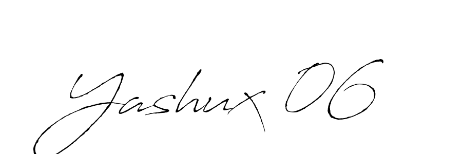 Similarly Antro_Vectra is the best handwritten signature design. Signature creator online .You can use it as an online autograph creator for name Yashux 06. Yashux 06 signature style 6 images and pictures png