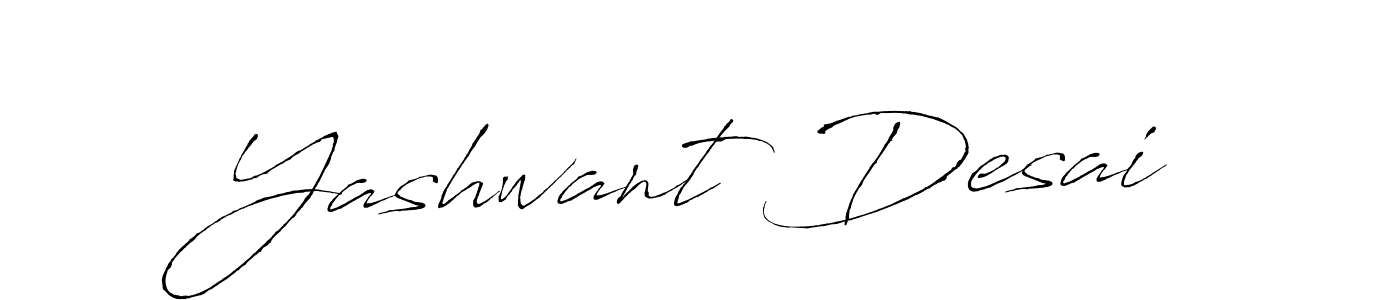 The best way (Antro_Vectra) to make a short signature is to pick only two or three words in your name. The name Yashwant Desai include a total of six letters. For converting this name. Yashwant Desai signature style 6 images and pictures png