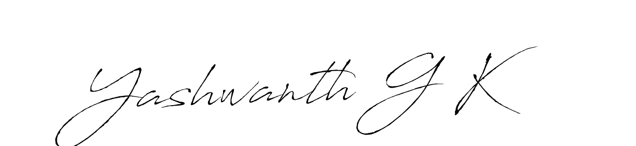 It looks lik you need a new signature style for name Yashwanth G K. Design unique handwritten (Antro_Vectra) signature with our free signature maker in just a few clicks. Yashwanth G K signature style 6 images and pictures png