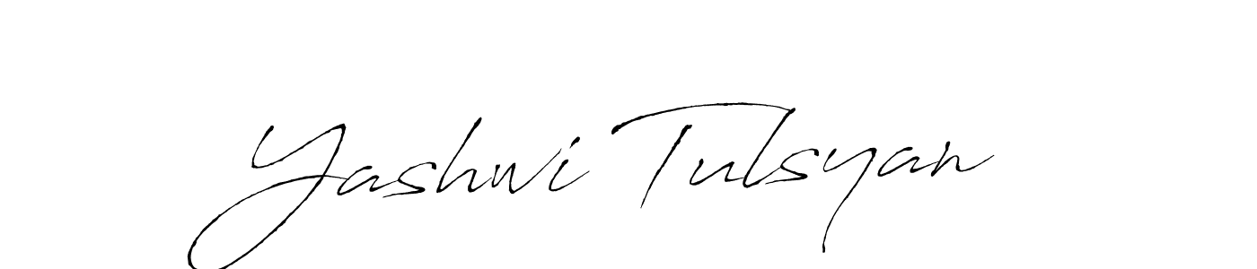 Design your own signature with our free online signature maker. With this signature software, you can create a handwritten (Antro_Vectra) signature for name Yashwi Tulsyan. Yashwi Tulsyan signature style 6 images and pictures png