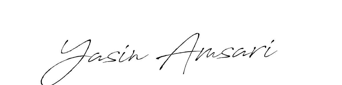 Yasin Amsari stylish signature style. Best Handwritten Sign (Antro_Vectra) for my name. Handwritten Signature Collection Ideas for my name Yasin Amsari. Yasin Amsari signature style 6 images and pictures png