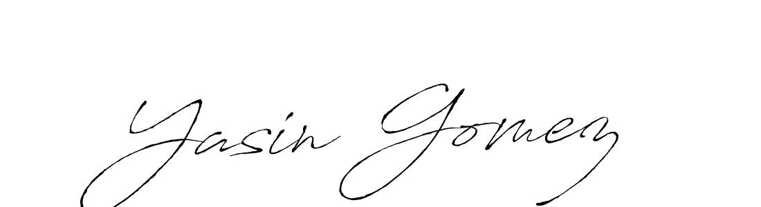 Make a beautiful signature design for name Yasin Gomez. With this signature (Antro_Vectra) style, you can create a handwritten signature for free. Yasin Gomez signature style 6 images and pictures png