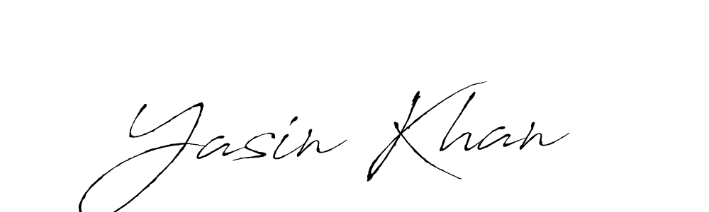 Design your own signature with our free online signature maker. With this signature software, you can create a handwritten (Antro_Vectra) signature for name Yasin Khan. Yasin Khan signature style 6 images and pictures png