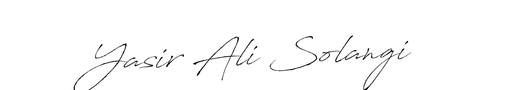 Create a beautiful signature design for name Yasir Ali Solangi. With this signature (Antro_Vectra) fonts, you can make a handwritten signature for free. Yasir Ali Solangi signature style 6 images and pictures png