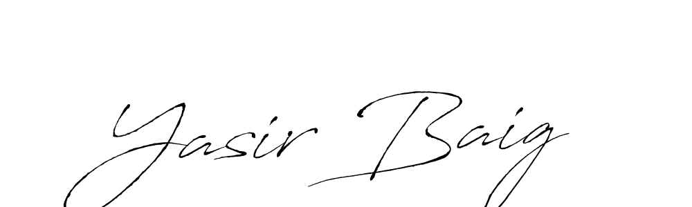 Make a beautiful signature design for name Yasir Baig. With this signature (Antro_Vectra) style, you can create a handwritten signature for free. Yasir Baig signature style 6 images and pictures png