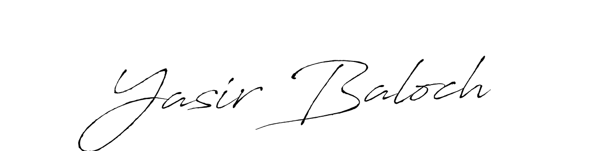 Create a beautiful signature design for name Yasir Baloch. With this signature (Antro_Vectra) fonts, you can make a handwritten signature for free. Yasir Baloch signature style 6 images and pictures png