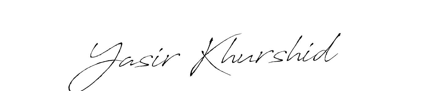 How to make Yasir Khurshid name signature. Use Antro_Vectra style for creating short signs online. This is the latest handwritten sign. Yasir Khurshid signature style 6 images and pictures png