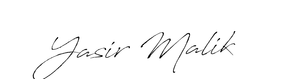 Make a beautiful signature design for name Yasir Malik. With this signature (Antro_Vectra) style, you can create a handwritten signature for free. Yasir Malik signature style 6 images and pictures png