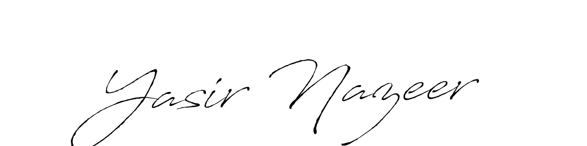 Use a signature maker to create a handwritten signature online. With this signature software, you can design (Antro_Vectra) your own signature for name Yasir Nazeer. Yasir Nazeer signature style 6 images and pictures png