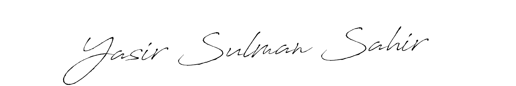 How to make Yasir Sulman Sahir signature? Antro_Vectra is a professional autograph style. Create handwritten signature for Yasir Sulman Sahir name. Yasir Sulman Sahir signature style 6 images and pictures png