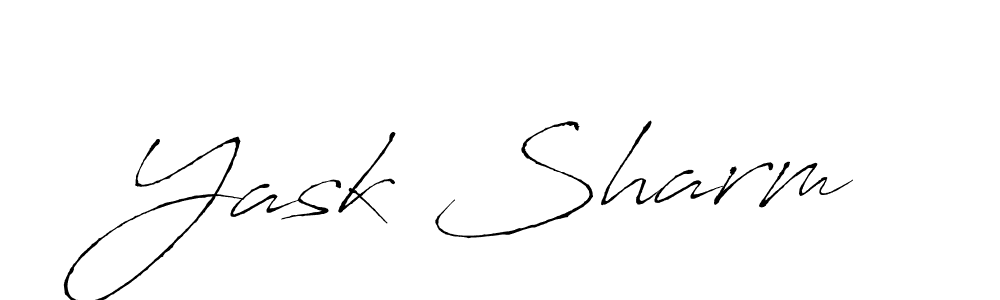 Create a beautiful signature design for name Yask Sharm. With this signature (Antro_Vectra) fonts, you can make a handwritten signature for free. Yask Sharm signature style 6 images and pictures png