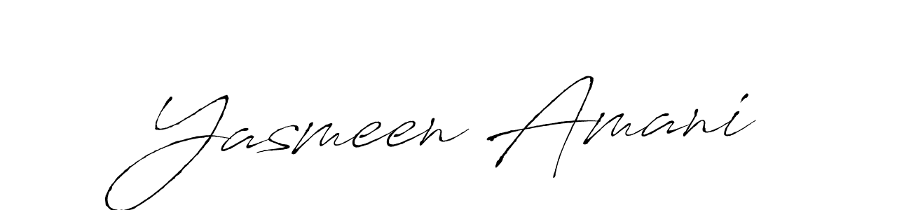 How to make Yasmeen Amani name signature. Use Antro_Vectra style for creating short signs online. This is the latest handwritten sign. Yasmeen Amani signature style 6 images and pictures png