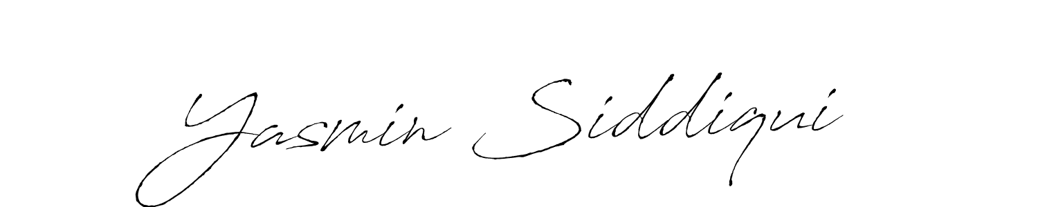 Create a beautiful signature design for name Yasmin Siddiqui. With this signature (Antro_Vectra) fonts, you can make a handwritten signature for free. Yasmin Siddiqui signature style 6 images and pictures png