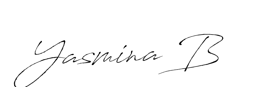 How to make Yasmina B name signature. Use Antro_Vectra style for creating short signs online. This is the latest handwritten sign. Yasmina B signature style 6 images and pictures png