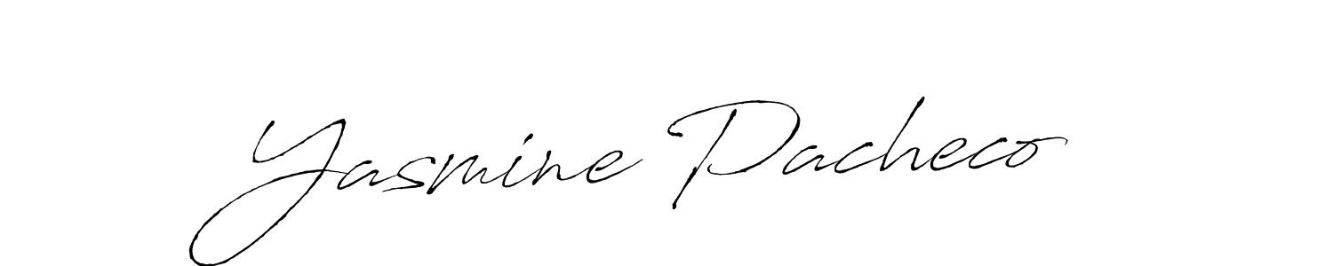 Design your own signature with our free online signature maker. With this signature software, you can create a handwritten (Antro_Vectra) signature for name Yasmine Pacheco. Yasmine Pacheco signature style 6 images and pictures png