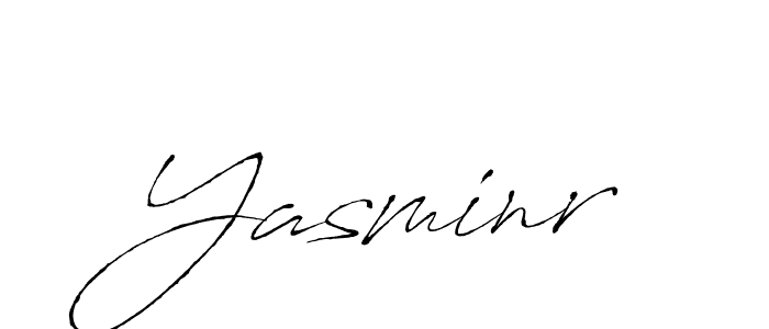 How to make Yasminr name signature. Use Antro_Vectra style for creating short signs online. This is the latest handwritten sign. Yasminr signature style 6 images and pictures png