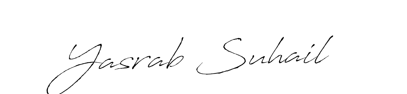 It looks lik you need a new signature style for name Yasrab Suhail. Design unique handwritten (Antro_Vectra) signature with our free signature maker in just a few clicks. Yasrab Suhail signature style 6 images and pictures png