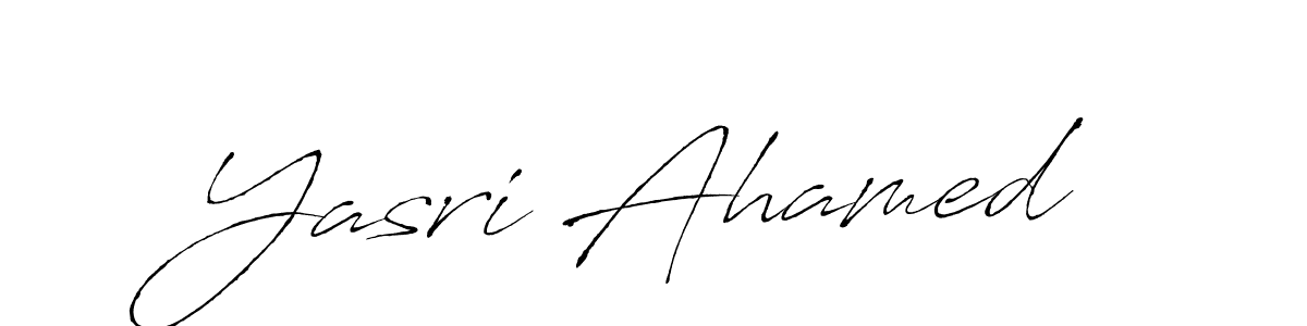 Make a beautiful signature design for name Yasri Ahamed. With this signature (Antro_Vectra) style, you can create a handwritten signature for free. Yasri Ahamed signature style 6 images and pictures png