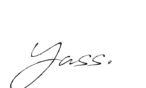 How to make Yass. name signature. Use Antro_Vectra style for creating short signs online. This is the latest handwritten sign. Yass. signature style 6 images and pictures png