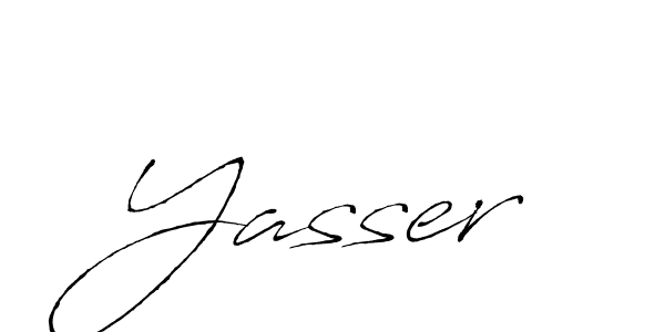 Create a beautiful signature design for name Yasser. With this signature (Antro_Vectra) fonts, you can make a handwritten signature for free. Yasser signature style 6 images and pictures png