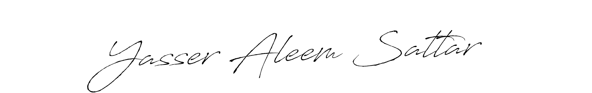 Make a short Yasser Aleem Sattar signature style. Manage your documents anywhere anytime using Antro_Vectra. Create and add eSignatures, submit forms, share and send files easily. Yasser Aleem Sattar signature style 6 images and pictures png