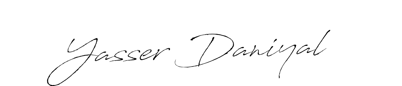 How to make Yasser Daniyal name signature. Use Antro_Vectra style for creating short signs online. This is the latest handwritten sign. Yasser Daniyal signature style 6 images and pictures png