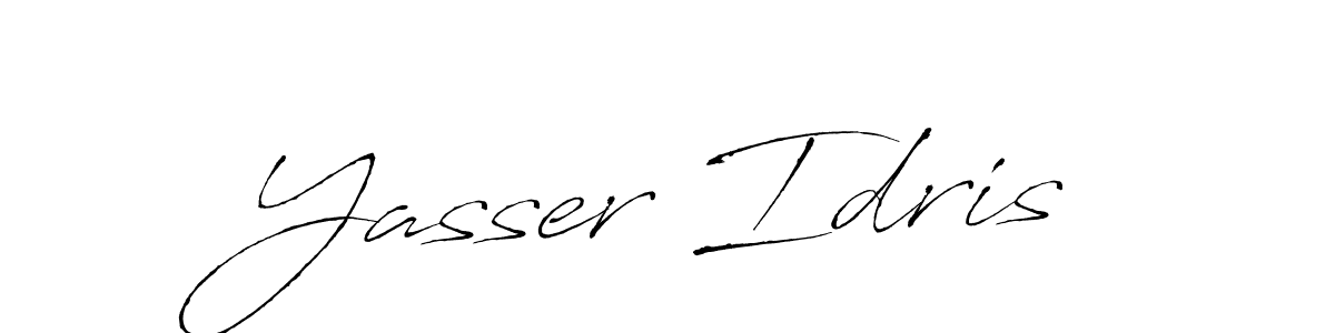 Create a beautiful signature design for name Yasser Idris. With this signature (Antro_Vectra) fonts, you can make a handwritten signature for free. Yasser Idris signature style 6 images and pictures png