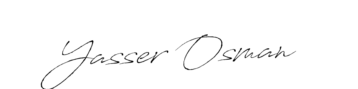 Create a beautiful signature design for name Yasser Osman. With this signature (Antro_Vectra) fonts, you can make a handwritten signature for free. Yasser Osman signature style 6 images and pictures png