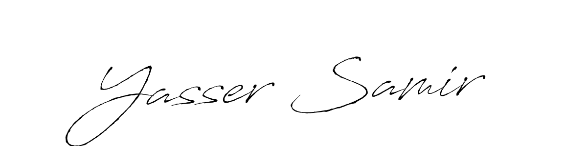 How to make Yasser Samir name signature. Use Antro_Vectra style for creating short signs online. This is the latest handwritten sign. Yasser Samir signature style 6 images and pictures png
