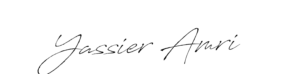 Make a beautiful signature design for name Yassier Amri. With this signature (Antro_Vectra) style, you can create a handwritten signature for free. Yassier Amri signature style 6 images and pictures png