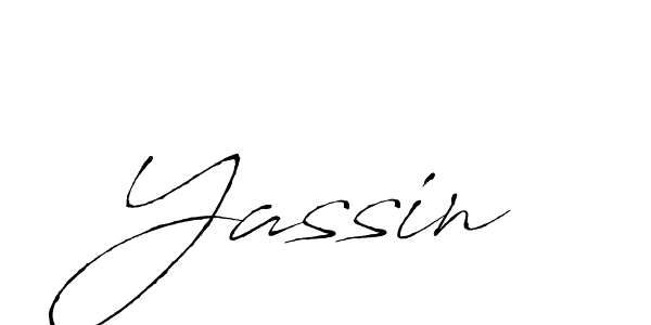 Use a signature maker to create a handwritten signature online. With this signature software, you can design (Antro_Vectra) your own signature for name Yassin. Yassin signature style 6 images and pictures png