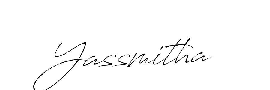 Use a signature maker to create a handwritten signature online. With this signature software, you can design (Antro_Vectra) your own signature for name Yassmitha. Yassmitha signature style 6 images and pictures png