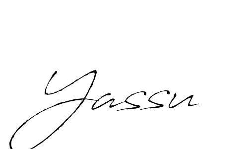 Design your own signature with our free online signature maker. With this signature software, you can create a handwritten (Antro_Vectra) signature for name Yassu. Yassu signature style 6 images and pictures png