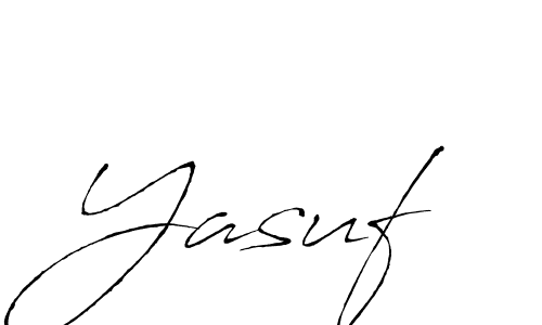 Make a beautiful signature design for name Yasuf. With this signature (Antro_Vectra) style, you can create a handwritten signature for free. Yasuf signature style 6 images and pictures png