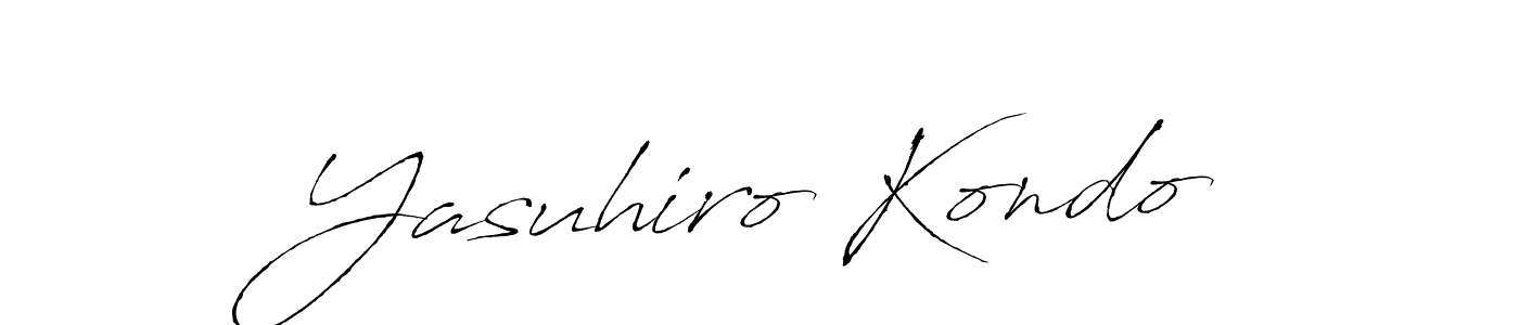 Design your own signature with our free online signature maker. With this signature software, you can create a handwritten (Antro_Vectra) signature for name Yasuhiro Kondo. Yasuhiro Kondo signature style 6 images and pictures png