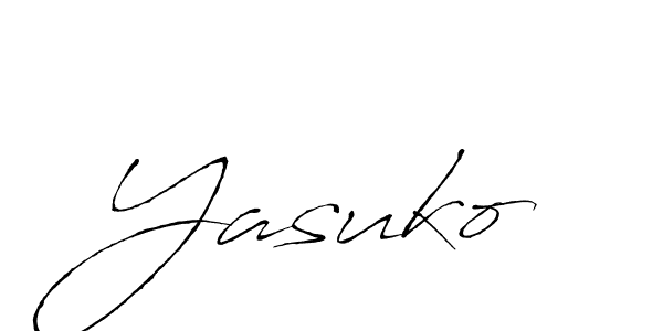 Use a signature maker to create a handwritten signature online. With this signature software, you can design (Antro_Vectra) your own signature for name Yasuko. Yasuko signature style 6 images and pictures png