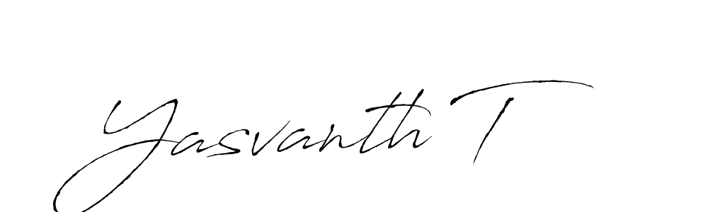 Make a beautiful signature design for name Yasvanth T. With this signature (Antro_Vectra) style, you can create a handwritten signature for free. Yasvanth T signature style 6 images and pictures png