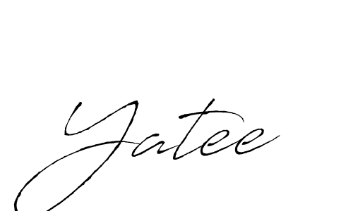 Design your own signature with our free online signature maker. With this signature software, you can create a handwritten (Antro_Vectra) signature for name Yatee. Yatee signature style 6 images and pictures png