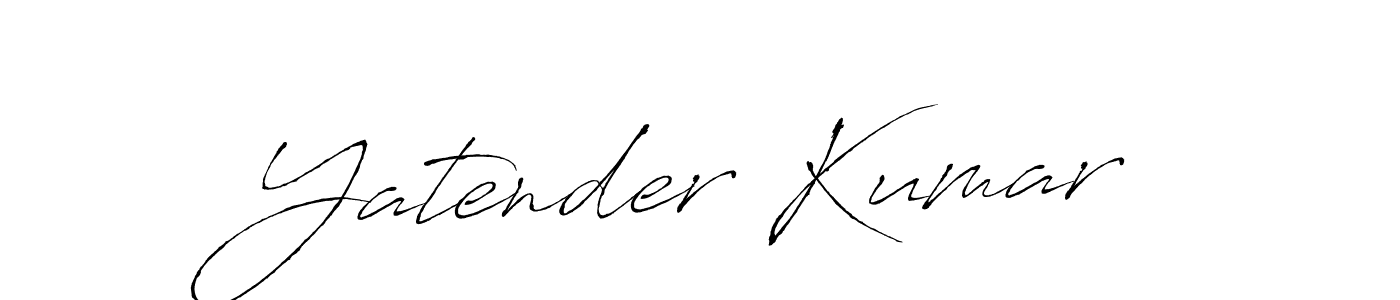 Design your own signature with our free online signature maker. With this signature software, you can create a handwritten (Antro_Vectra) signature for name Yatender Kumar. Yatender Kumar signature style 6 images and pictures png