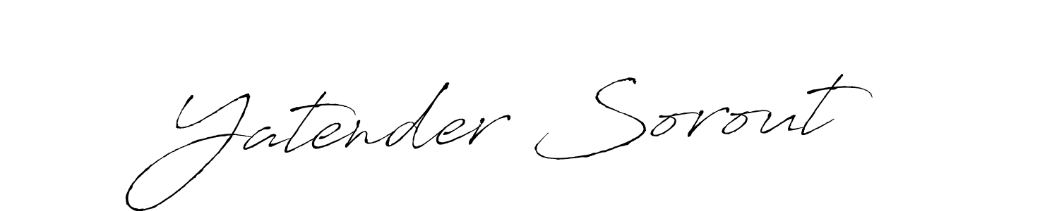 Create a beautiful signature design for name Yatender Sorout. With this signature (Antro_Vectra) fonts, you can make a handwritten signature for free. Yatender Sorout signature style 6 images and pictures png
