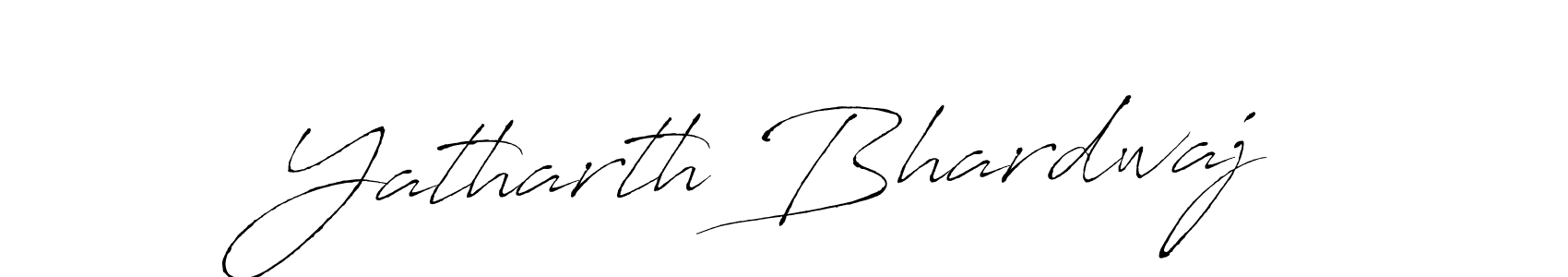 Make a beautiful signature design for name Yatharth Bhardwaj. With this signature (Antro_Vectra) style, you can create a handwritten signature for free. Yatharth Bhardwaj signature style 6 images and pictures png