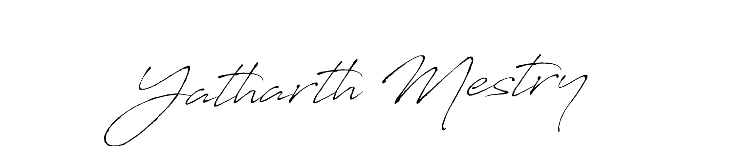 The best way (Antro_Vectra) to make a short signature is to pick only two or three words in your name. The name Yatharth Mestry include a total of six letters. For converting this name. Yatharth Mestry signature style 6 images and pictures png