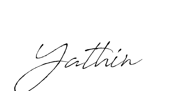 Create a beautiful signature design for name Yathin. With this signature (Antro_Vectra) fonts, you can make a handwritten signature for free. Yathin signature style 6 images and pictures png