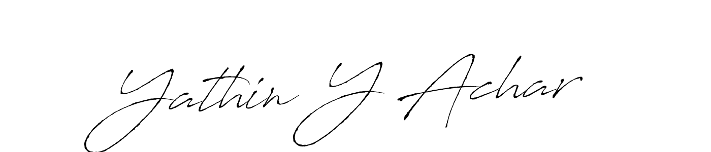 How to make Yathin Y Achar signature? Antro_Vectra is a professional autograph style. Create handwritten signature for Yathin Y Achar name. Yathin Y Achar signature style 6 images and pictures png