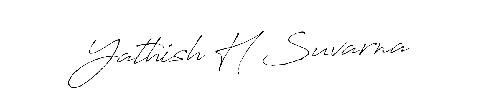 if you are searching for the best signature style for your name Yathish H Suvarna. so please give up your signature search. here we have designed multiple signature styles  using Antro_Vectra. Yathish H Suvarna signature style 6 images and pictures png