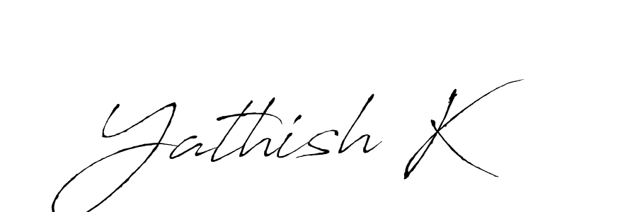 Yathish K stylish signature style. Best Handwritten Sign (Antro_Vectra) for my name. Handwritten Signature Collection Ideas for my name Yathish K. Yathish K signature style 6 images and pictures png