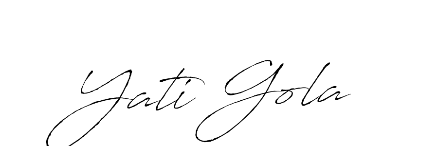 Yati Gola stylish signature style. Best Handwritten Sign (Antro_Vectra) for my name. Handwritten Signature Collection Ideas for my name Yati Gola. Yati Gola signature style 6 images and pictures png