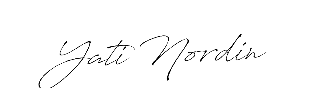 Make a beautiful signature design for name Yati Nordin. Use this online signature maker to create a handwritten signature for free. Yati Nordin signature style 6 images and pictures png