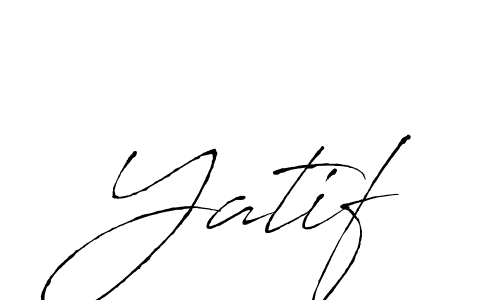Design your own signature with our free online signature maker. With this signature software, you can create a handwritten (Antro_Vectra) signature for name Yatif. Yatif signature style 6 images and pictures png