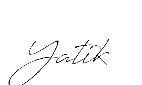 Yatik stylish signature style. Best Handwritten Sign (Antro_Vectra) for my name. Handwritten Signature Collection Ideas for my name Yatik. Yatik signature style 6 images and pictures png